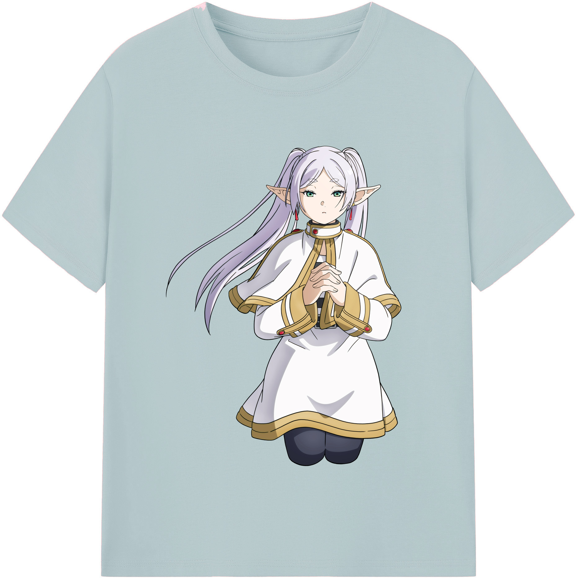 （画像用） 葬送のフリーレン Frieren 綿100％半袖Tシャツ（フロントプリント）